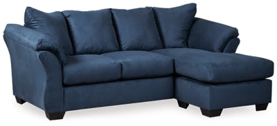 Ashley Blue Darcy Sofa Chaise - Microfiber