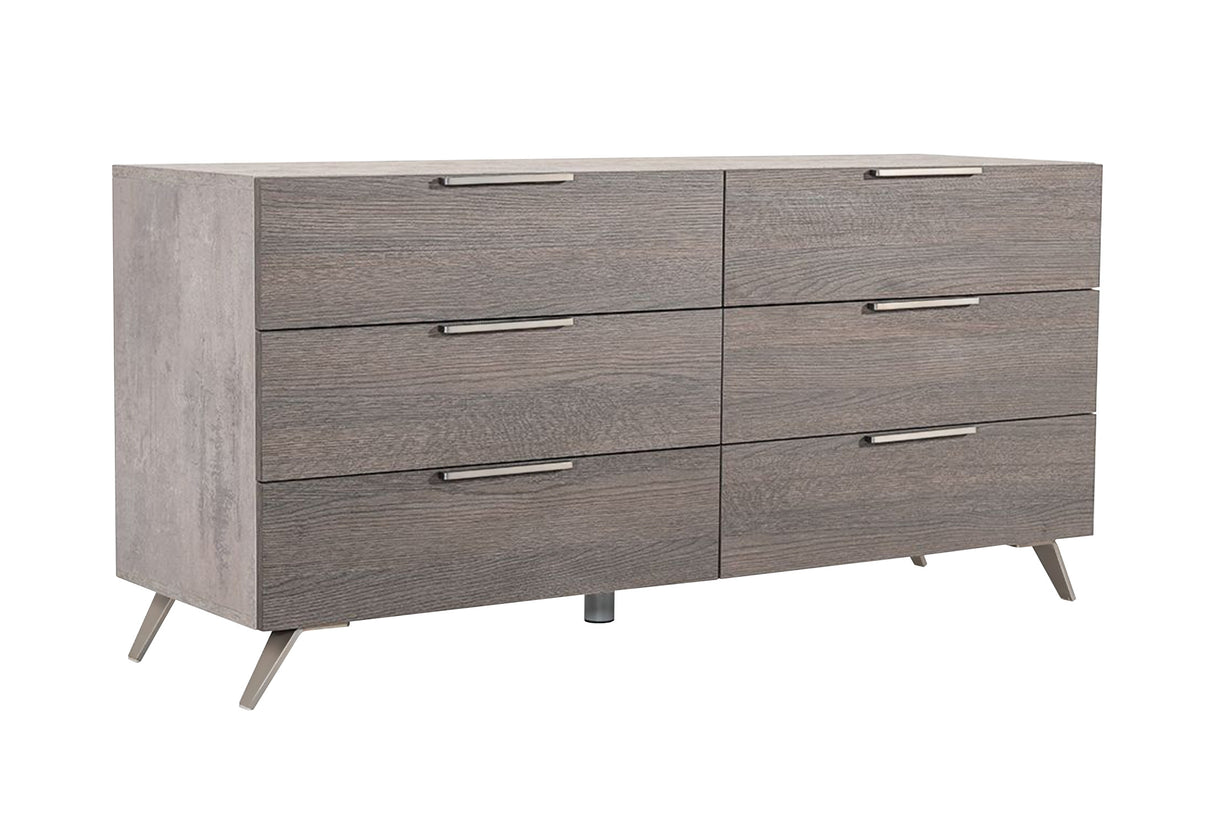 Bronx Italian Modern Faux Concrete & Grey Dresser - View Image 1