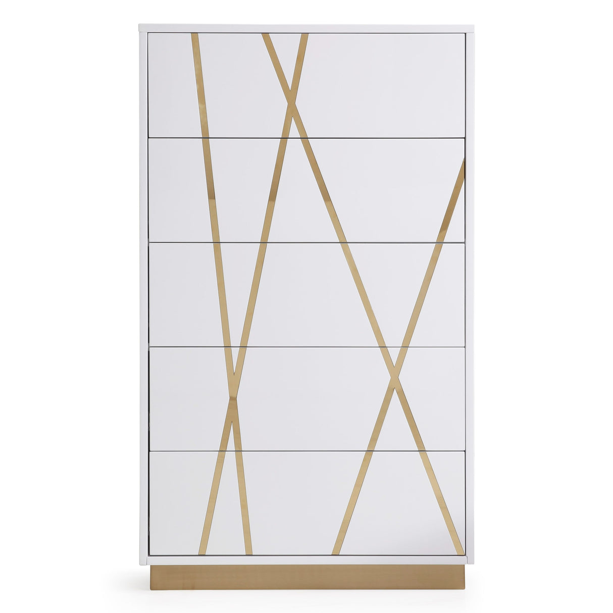 Modrest Nixa Modern White & Gold Chest