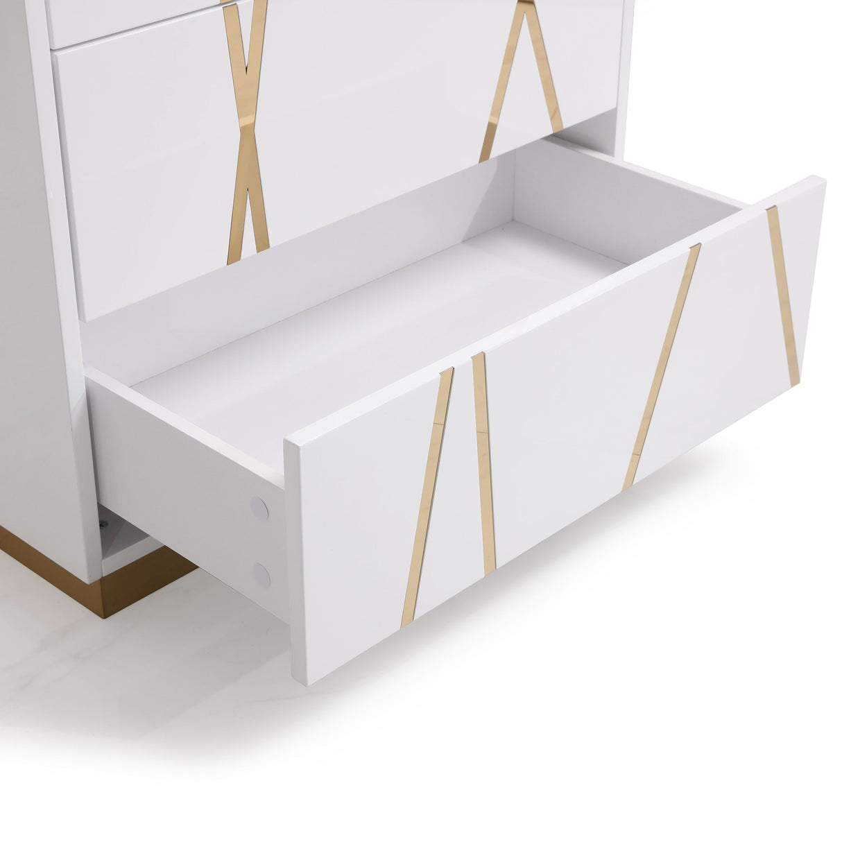 Modrest Nixa Modern White & Gold Chest