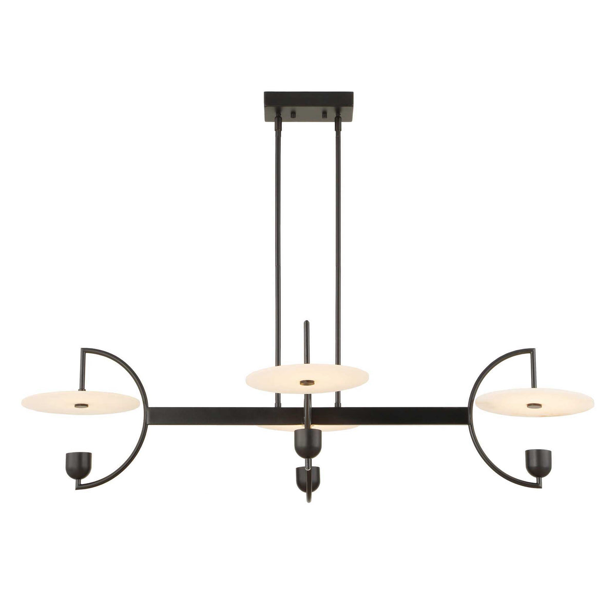Kyoto 4 Light Linear LED Chandelier - Black by Uttermost - View 9