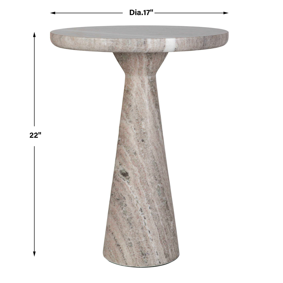 Stour Marble Accent Table - Gray by Uttermost - View 8