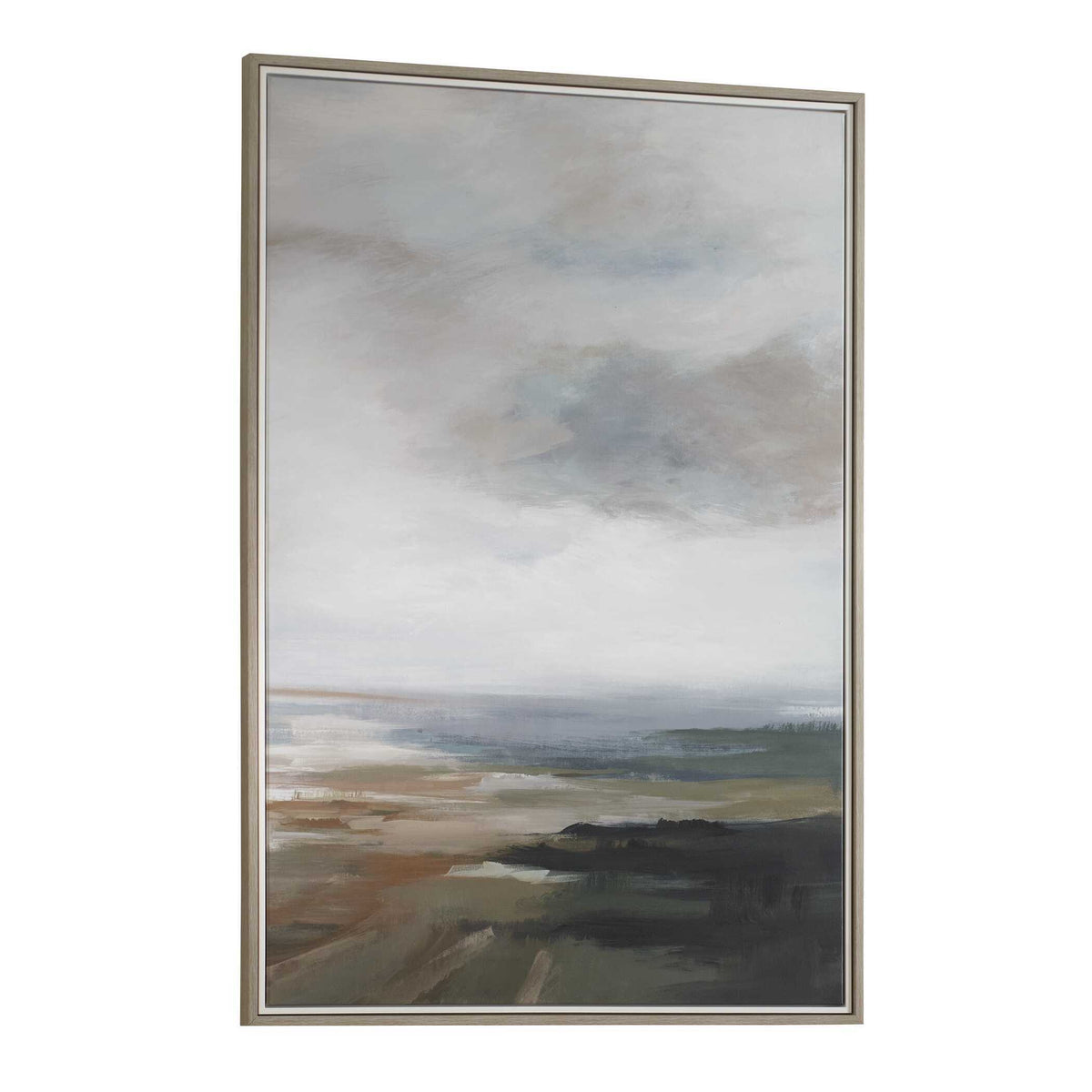 Lowlands Framed Landscape Print Black / Blue / Brown / Orange / White / Yellow - Blue / Dark Brown by Uttermost - View 4