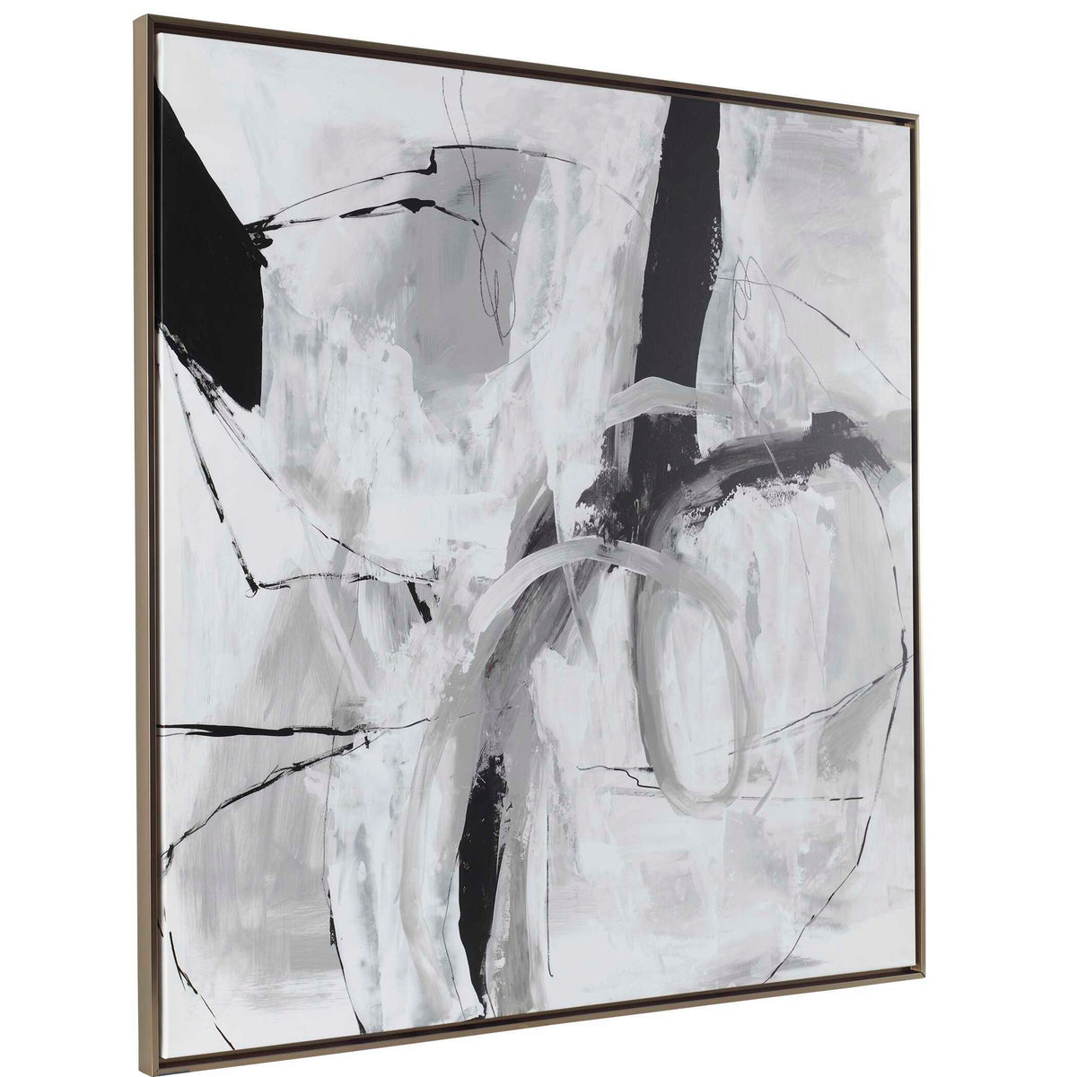 Looping Eternity Framed Abstract Art - Gray by Uttermost - View 4