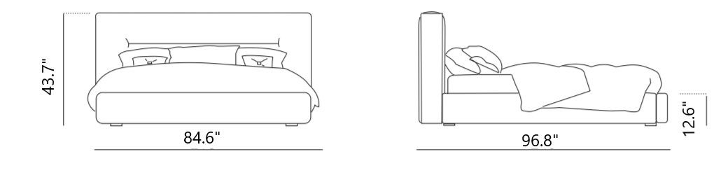 Hollywood Italian Contemporary Grey Nubuck Leather King Bed – VIG Furniture - Home Elegance USA