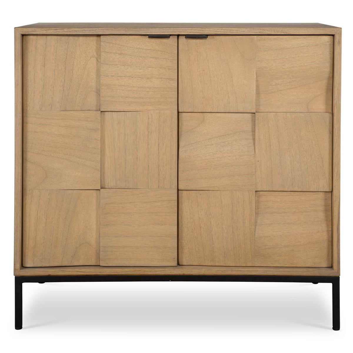 Lorenzo Geometric 2 Door Cabinet - Light Brown by Uttermost - View 1