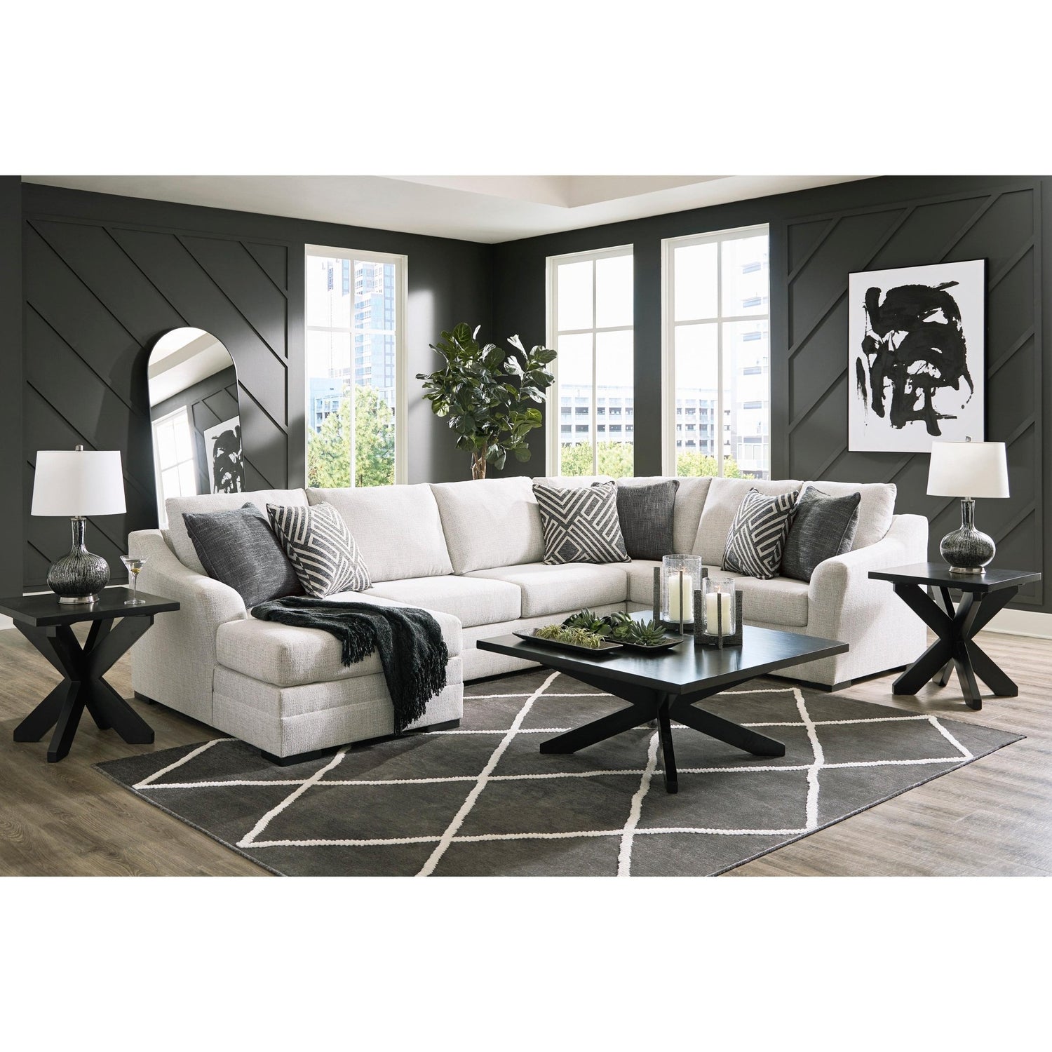 Benchcraft Koralynn Fabric 3 Pc Sectional 5410216/5410234/5410249 | Ashley | Home Elegance USA