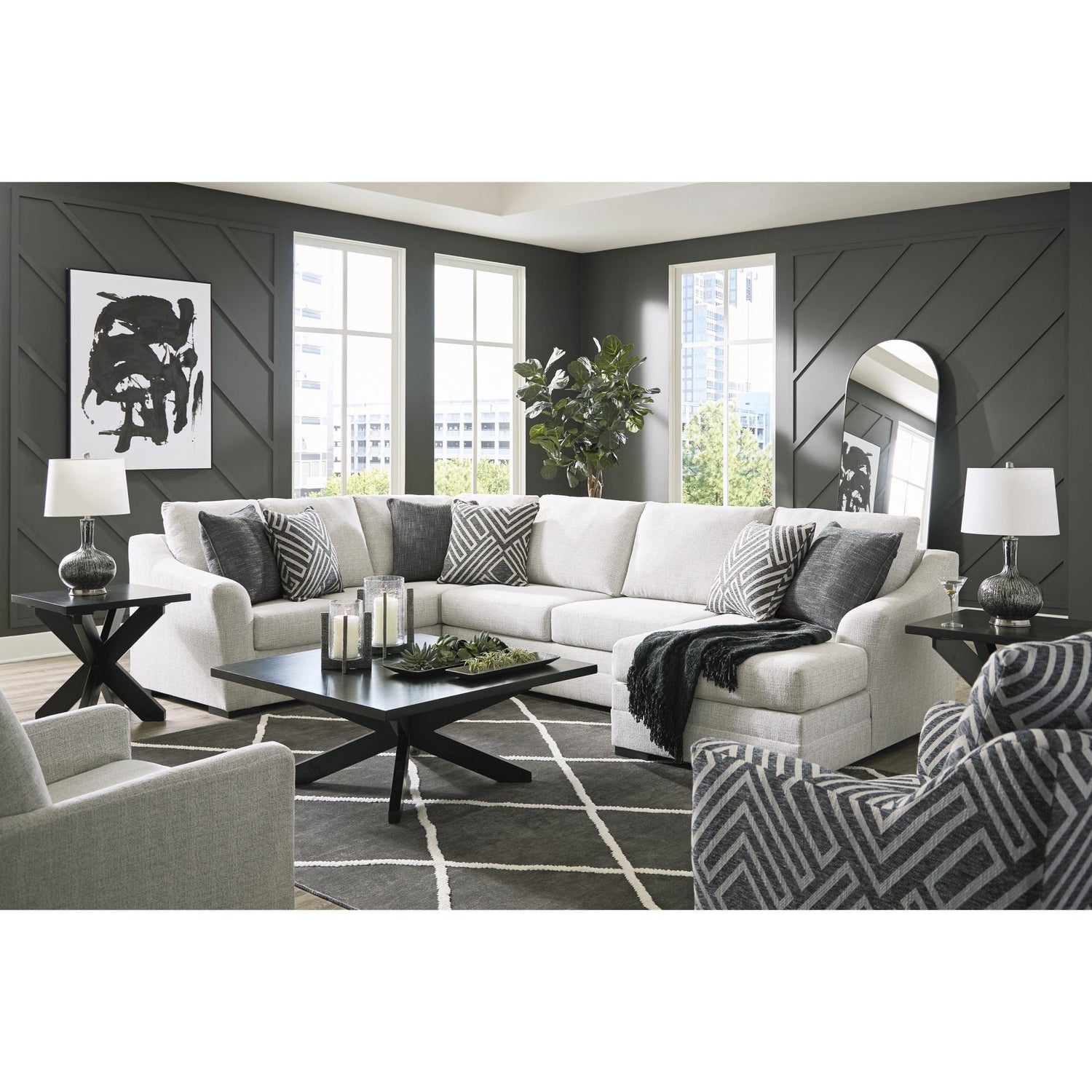 Benchcraft Koralynn Fabric 3 Pc Sectional 5410248/5410234/5410217 | Ashley | Home Elegance USA