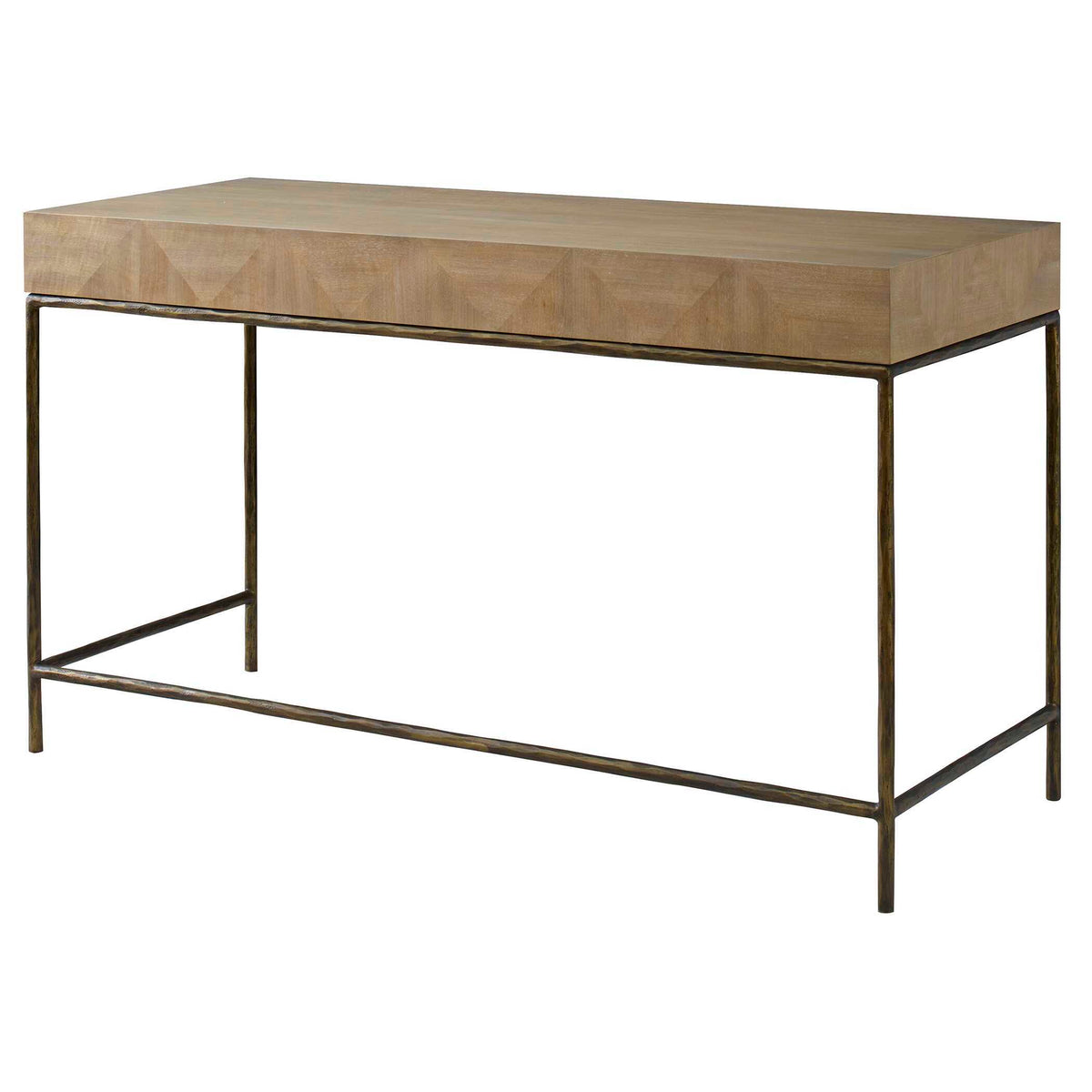 Aristotle Natural Wood Modern Desk - Light Brown by Uttermost - View 7