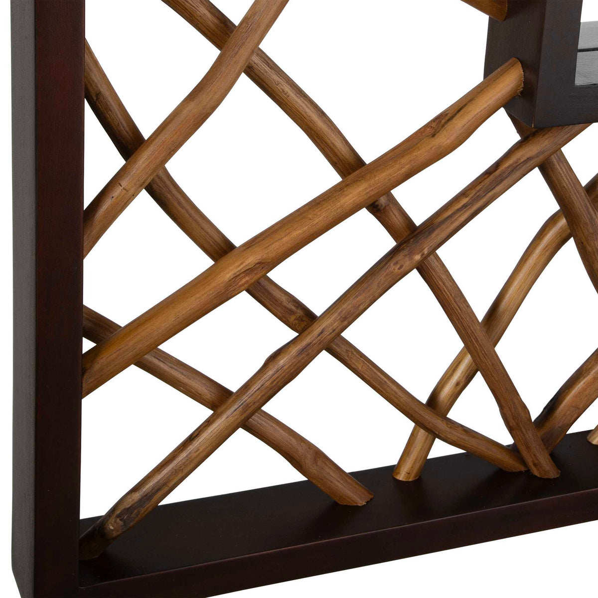 Teak Maze Rectangle Mirror - Dark Brown by Uttermost - View 4