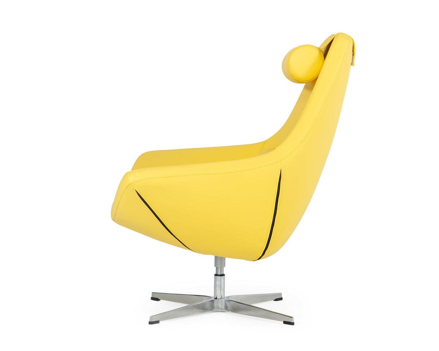 Modern Kenora - Modern Yellow Eco - Leather Accent Chair | VIG