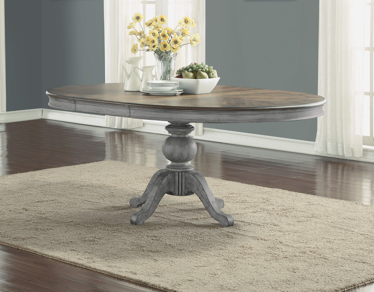 Plymouth Round Pedestal Dining Table - Gray | Flexsteel