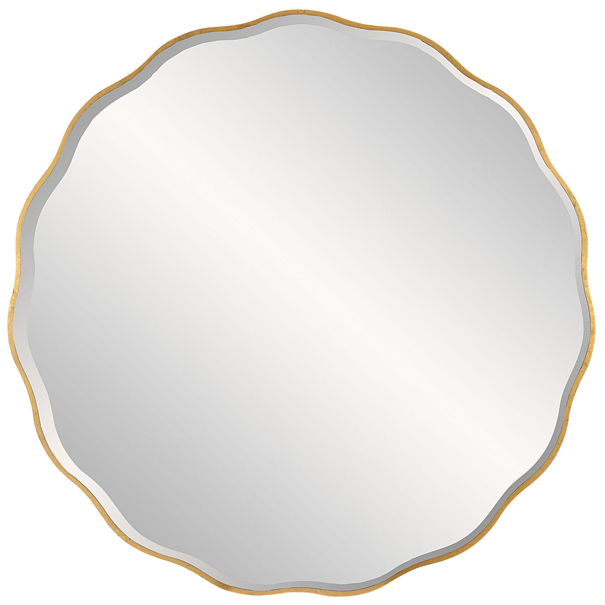 Aneta Large Round Mirror - Gold by Uttermost - View 1