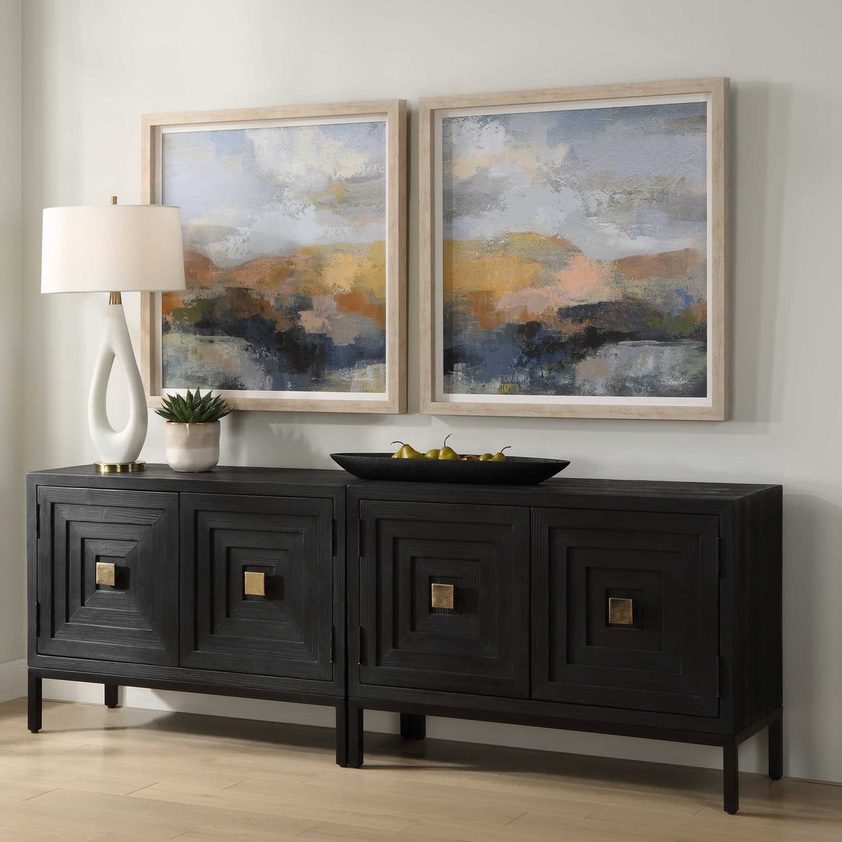 Dusk Framed Prints (Set of 2) - Light Blue by Uttermost - View 3