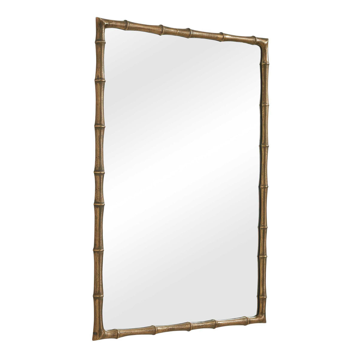 Brass Bamboo Rectangle Mirror - Gold by Uttermost - View 3