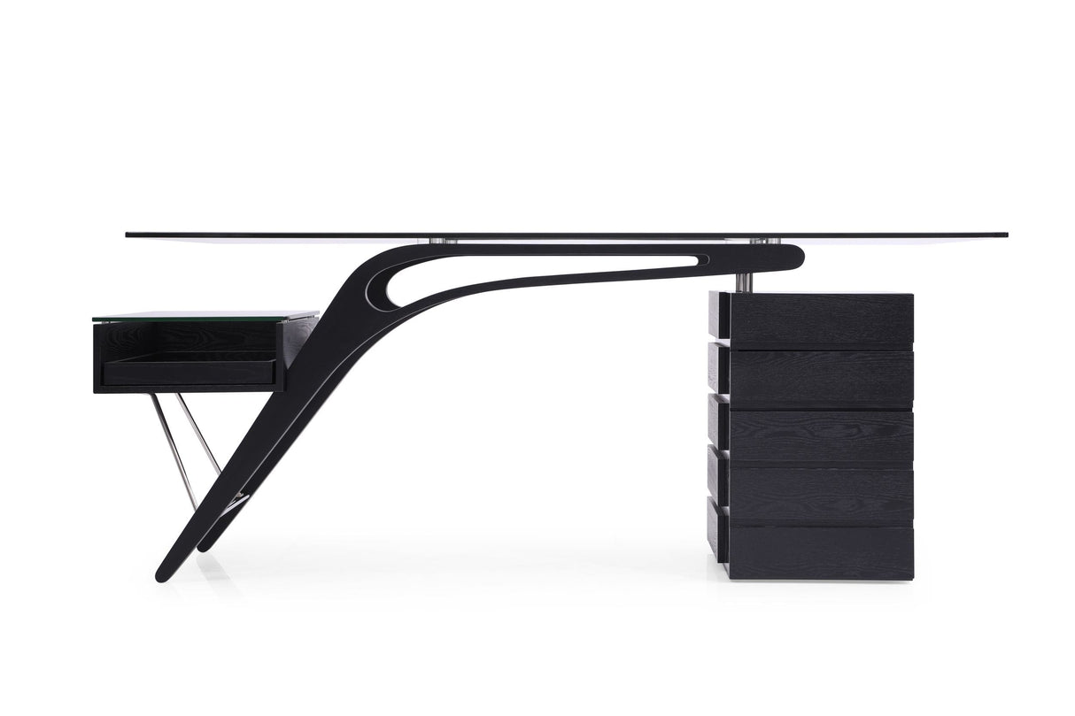 Suffolk - Contemporary Black Ash Desk - View Image 1
