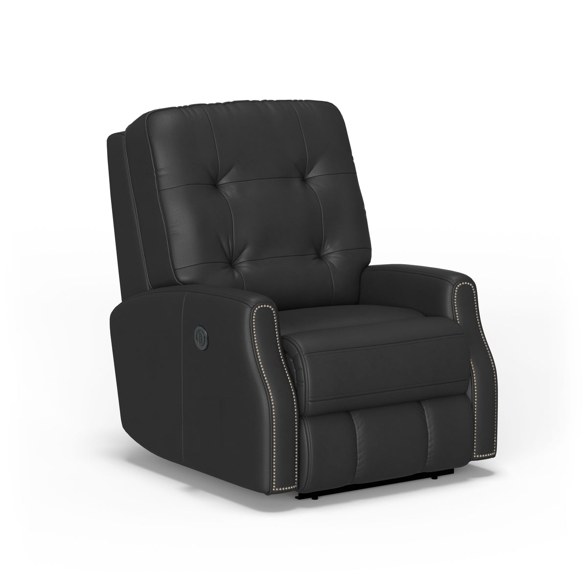 Devon Transitional Leather Power Recliner, Nailhead Trim | Flexsteel