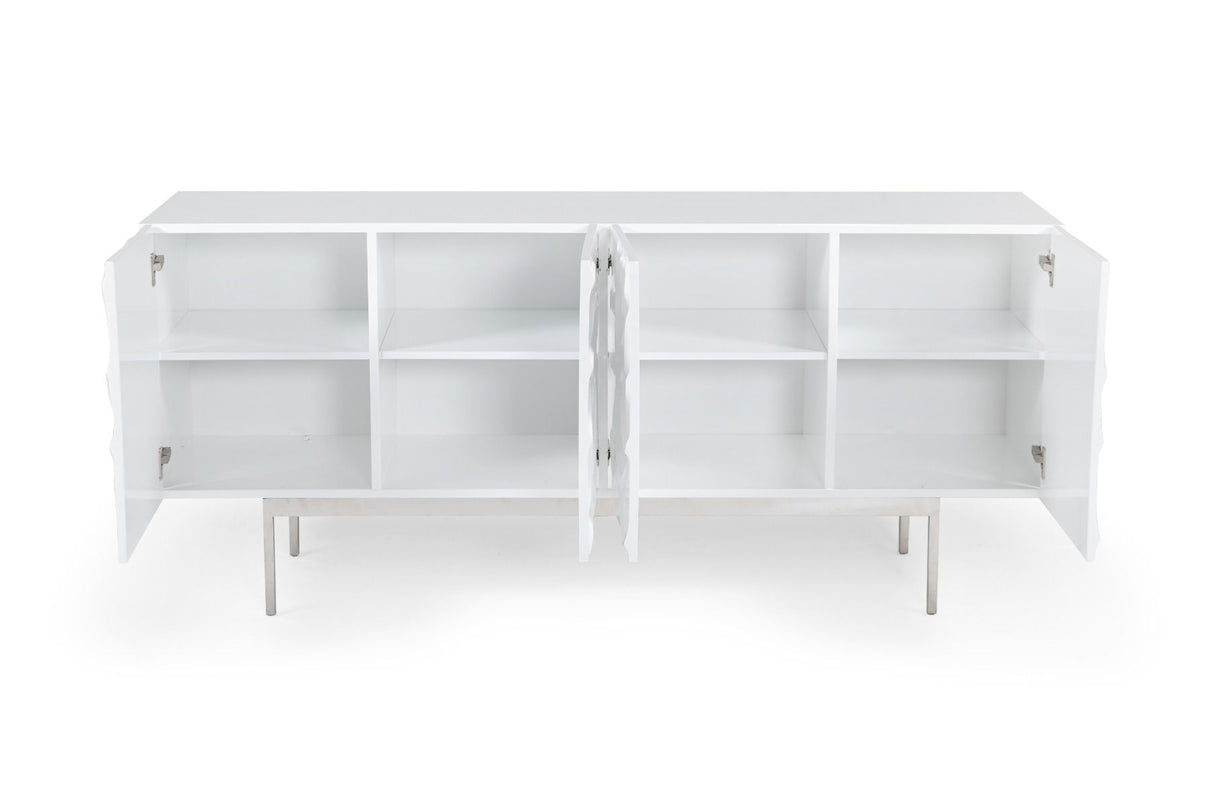 Modrest Gwen - Modern White High Gloss Buffet - Home Elegance USA