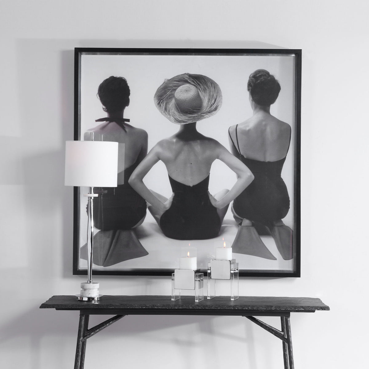 Ladies' Swimwear, 1959 Fashion Print - Black by Uttermost - View 2