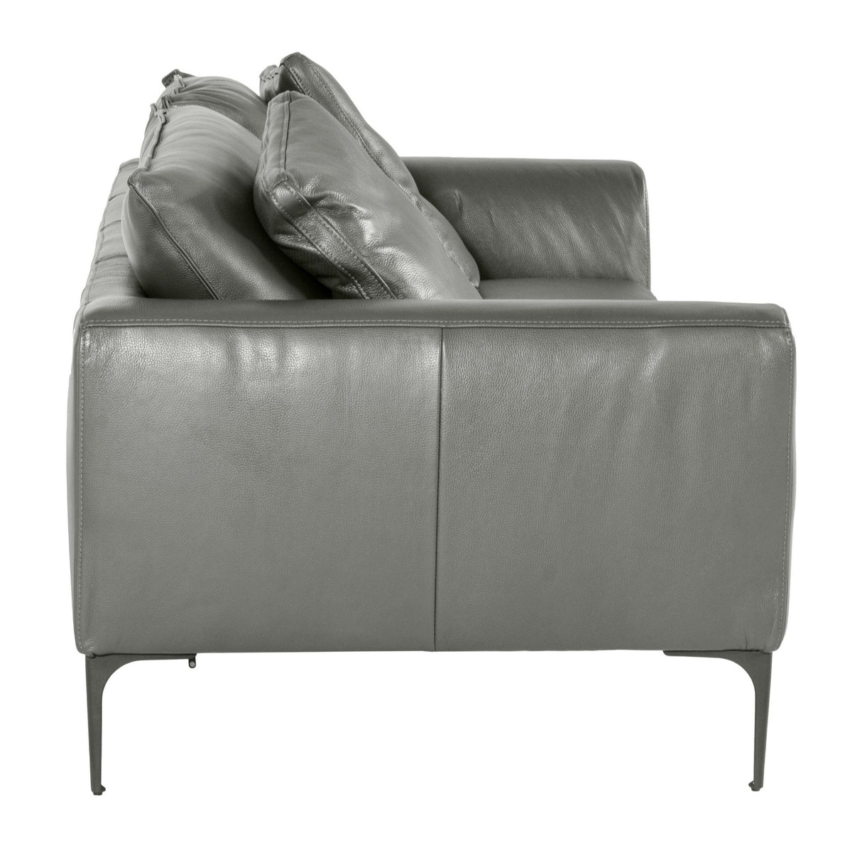 Divani Casa Jacoba - Modern Dark Grey Leather Sofa