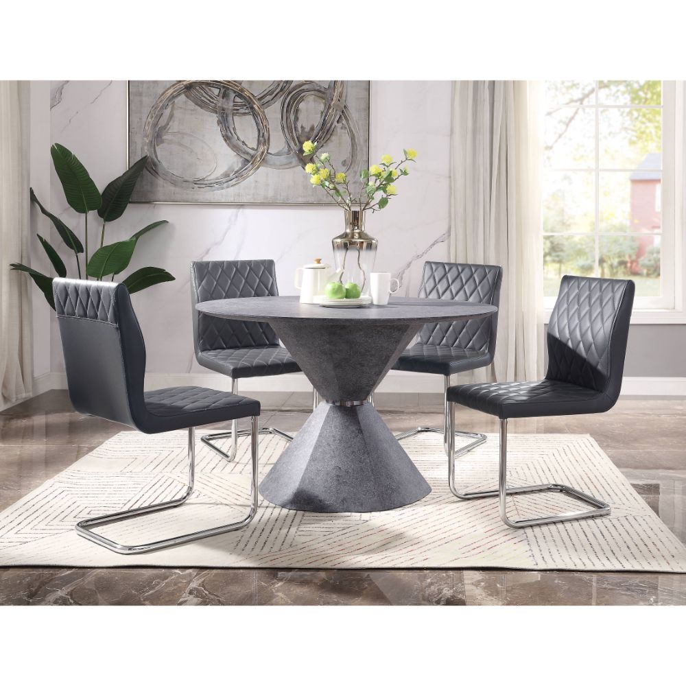 Ansonia Dining Table 77830 Faux Concrete | Acme | Home Elegance USA