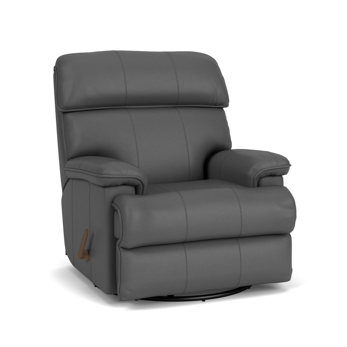 Geneva Transitional Leather Swivel Gliding Recliner | Flexsteel