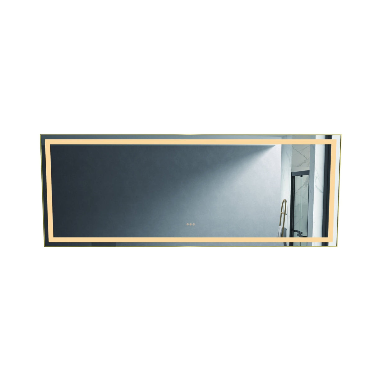 96in. W x36 in. H Frameless LED Single Bathroom Vanity Mirror in Polished Crystal Bathroom Vanity LED Mirror with 3 Color Lights Mirror for Bathroom Wall | Home Elegance USA