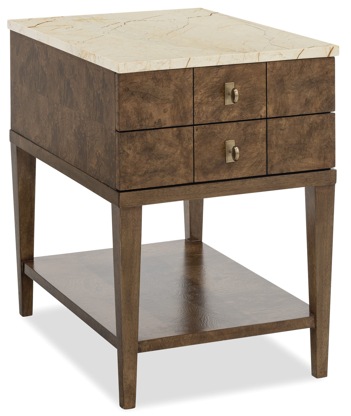 Melange Penelope Chairside Table - Dark Brown by Hooker Furniture - View 1