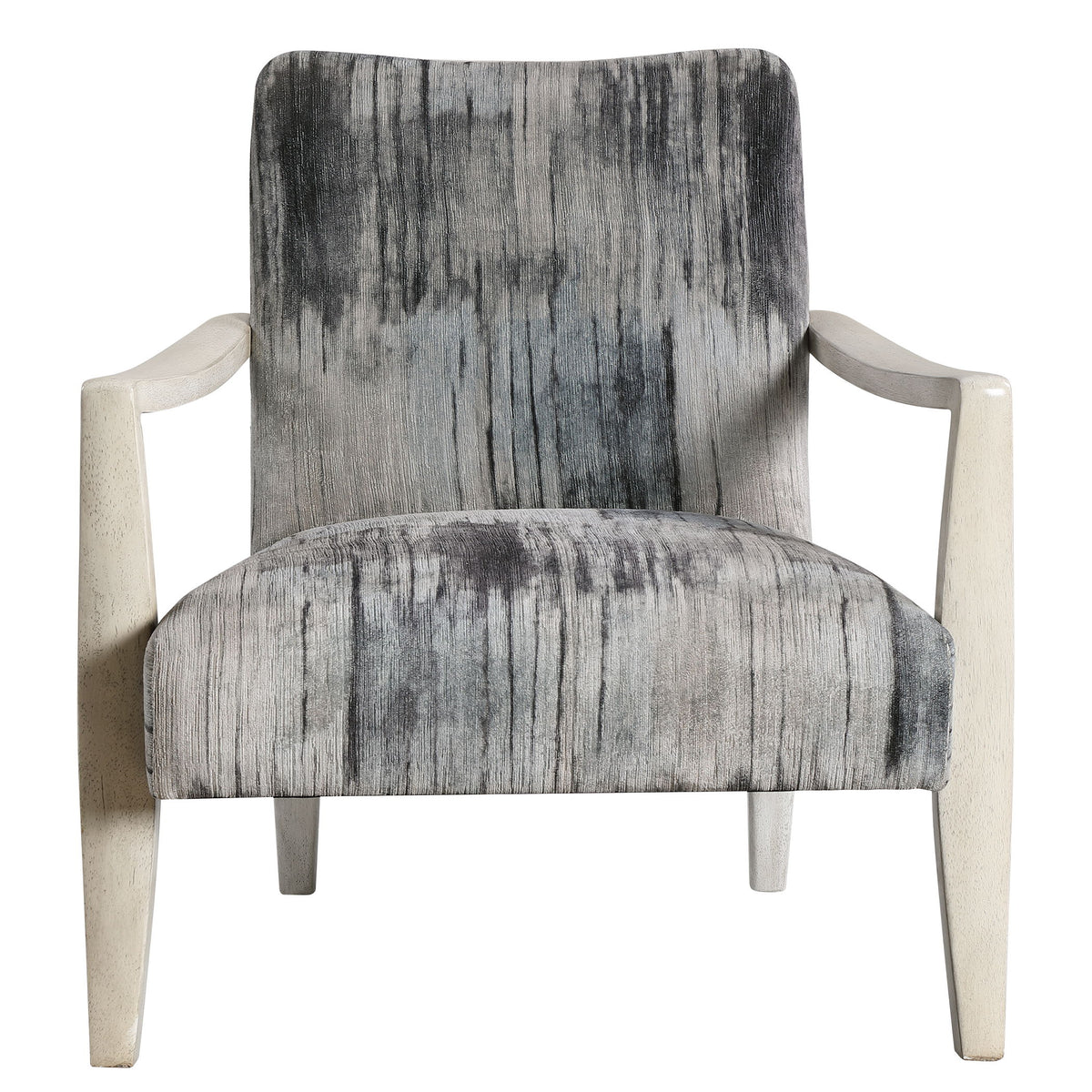 Watercolor Chenille Accent Chair Gray - Blue / Beige by Uttermost - View 1