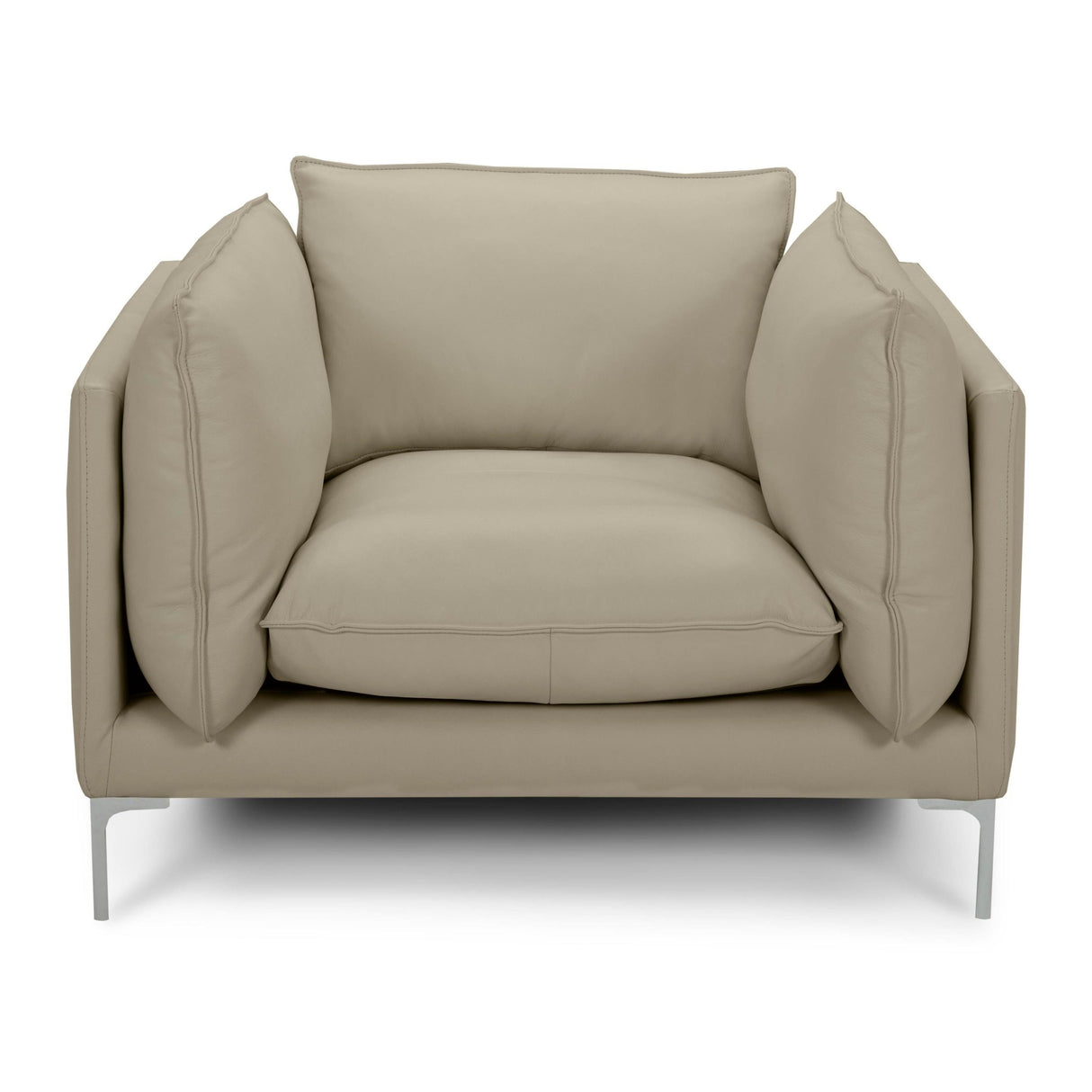 Divani Casa Harvest - Modern Taupe Full Leather Chair