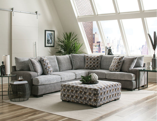 Alannah - Sectional - Light Gray | Home Elegance USA