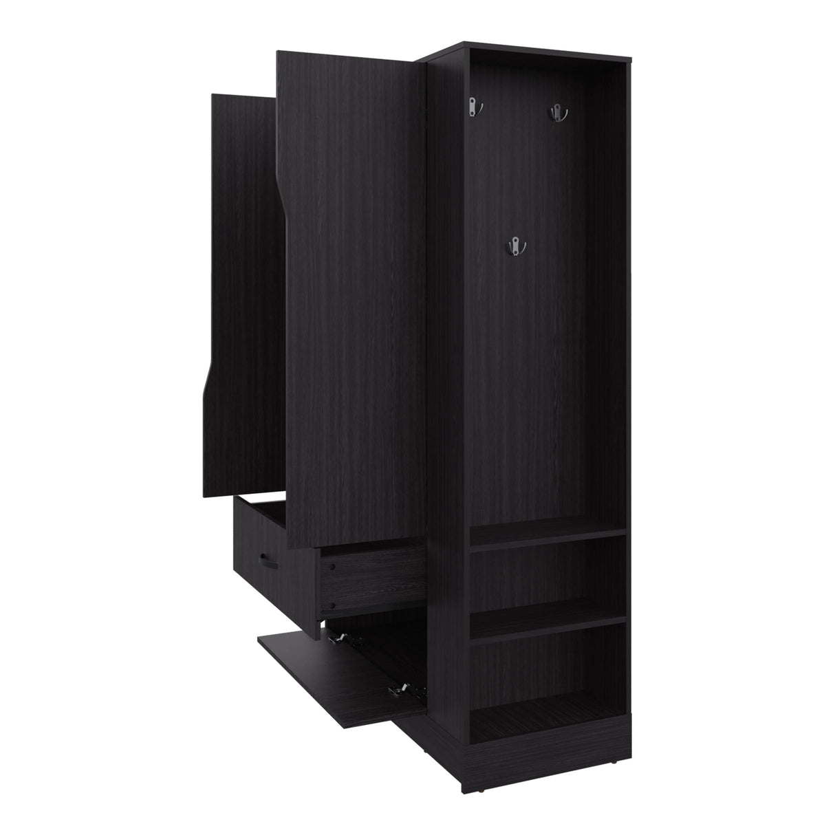 Armoire 71.1' H, 3 Doors, 1 Drawer, Black Wengue - Bedroom - sold by Home Elegance USA