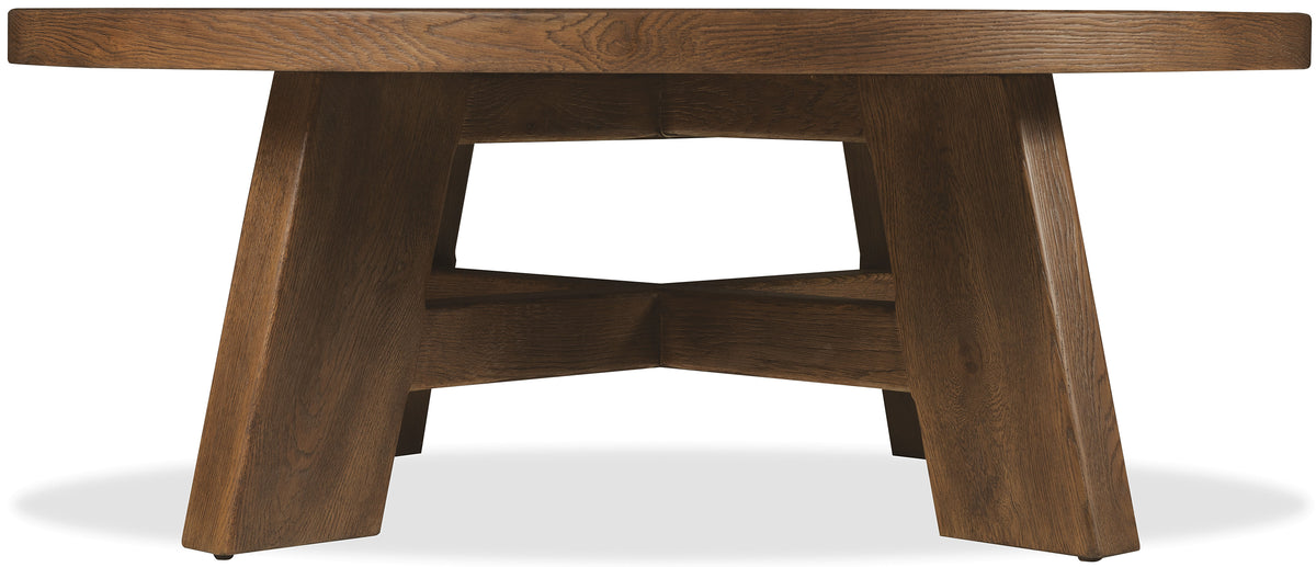 Driftwood Round Coffee Table Medium Wood - Dark Brown by Hooker Furniture - View 6