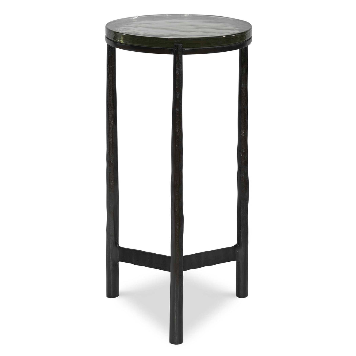 Eternity Iron & Glass Accent Table - Black by Uttermost - View 4