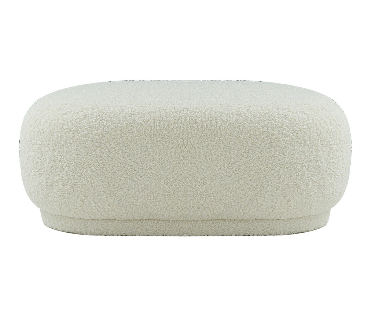 Divani Casa Kael Contemporary White Sherpa Ottoman Vgodzw-20100-Wht-Ott