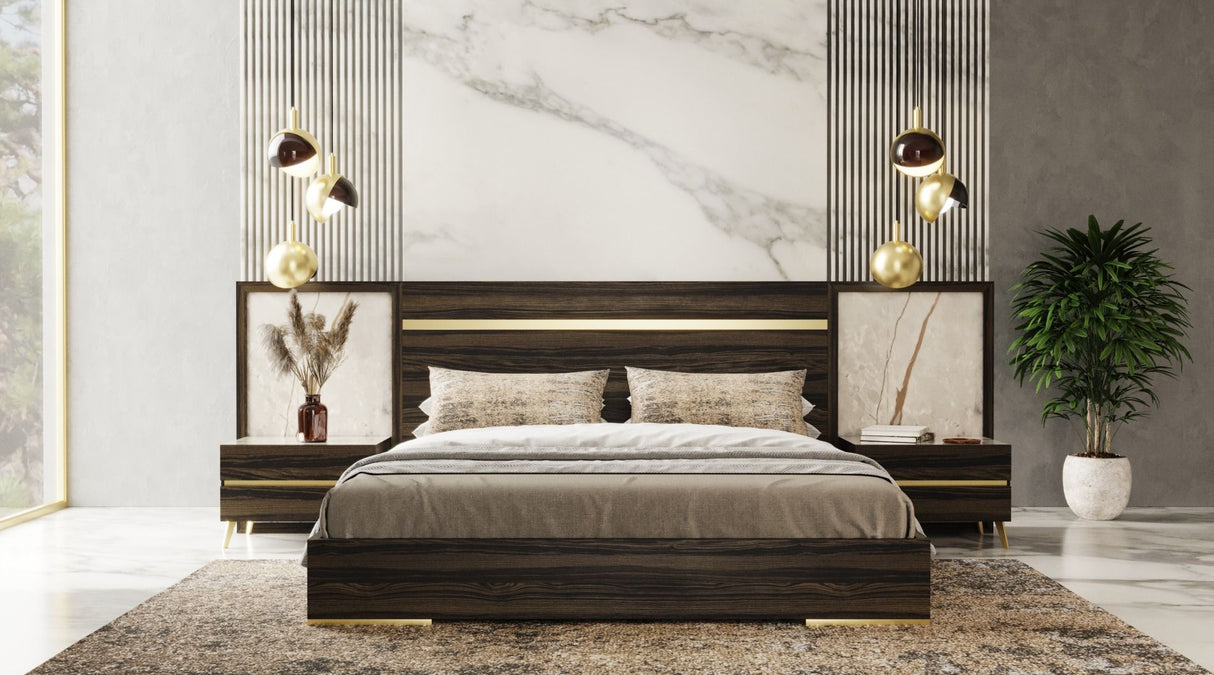 Velondra Modern Eucalypto & Marble Bedroom Set – Italian Design - Home Elegance USA