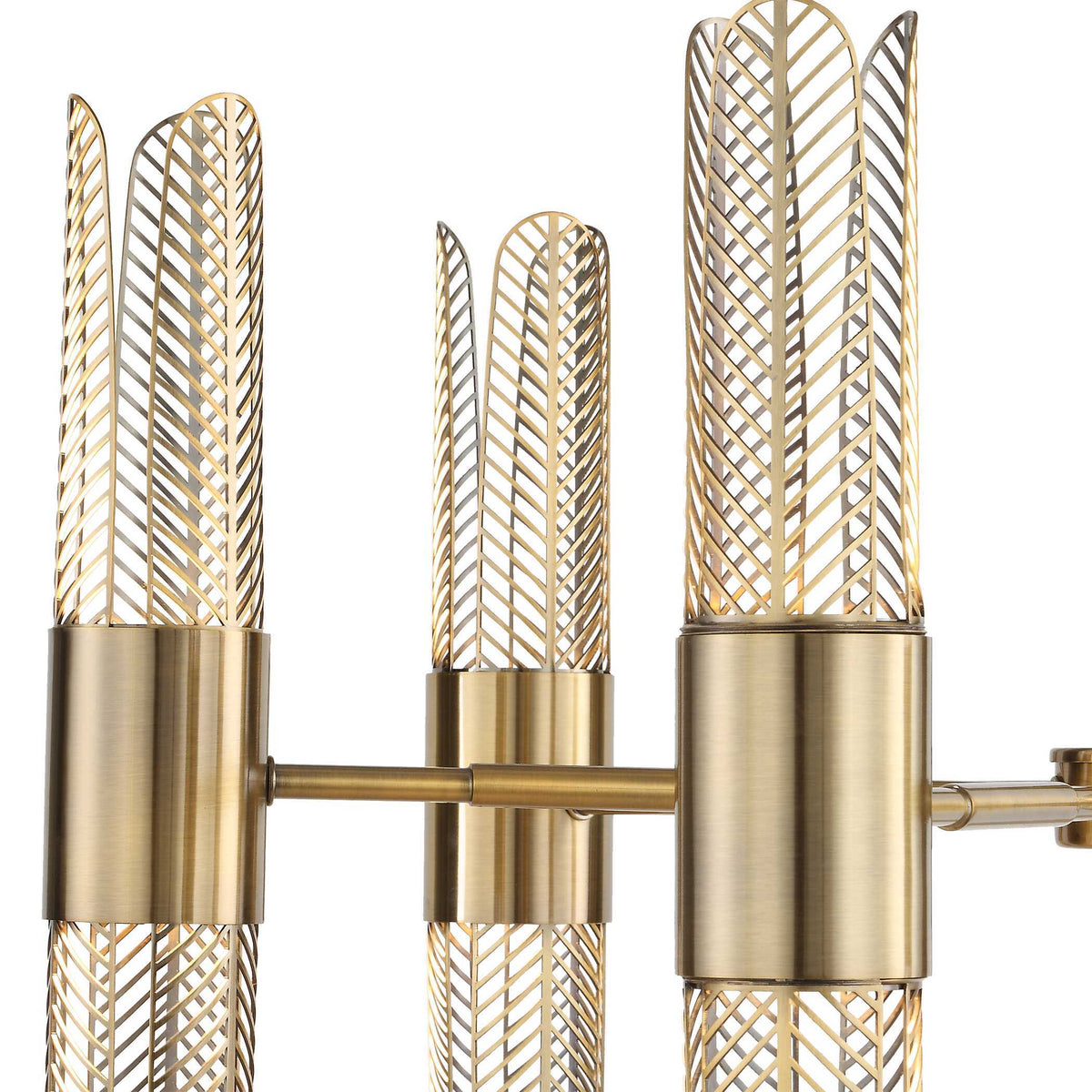Cret 12 Light Brass Chandelier - Bronze by Uttermost - View 9