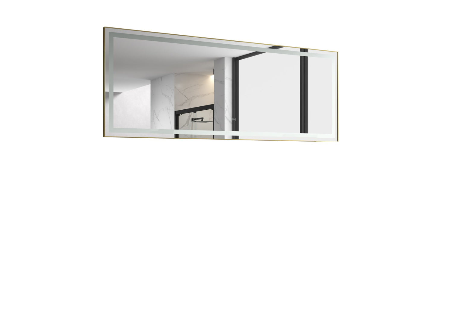 96in. W x36 in. H Frameless LED Single Bathroom Vanity Mirror in Polished Crystal Bathroom Vanity LED Mirror with 3 Color Lights Mirror for Bathroom Wall | Home Elegance USA