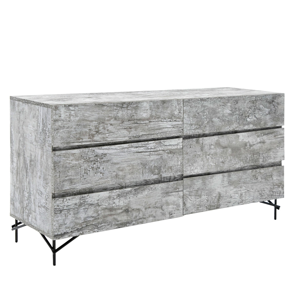Nova Domus Aria - Italian Modern Multi Grey with texture Dresser