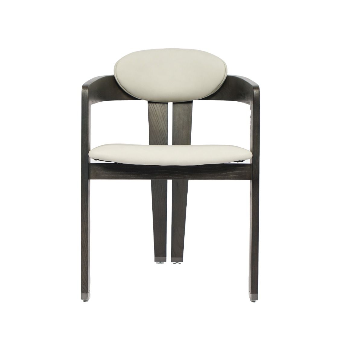 Modrest Thorne Light Grey and Dark Grey Arm Dining Chair - Home Elegance USA