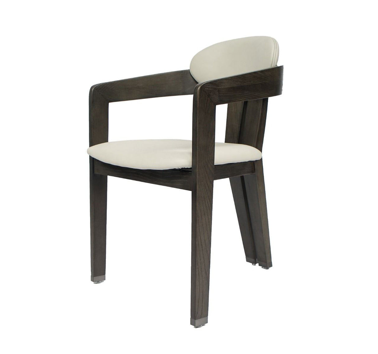 Modrest Thorne Light Grey and Dark Grey Arm Dining Chair - Home Elegance USA