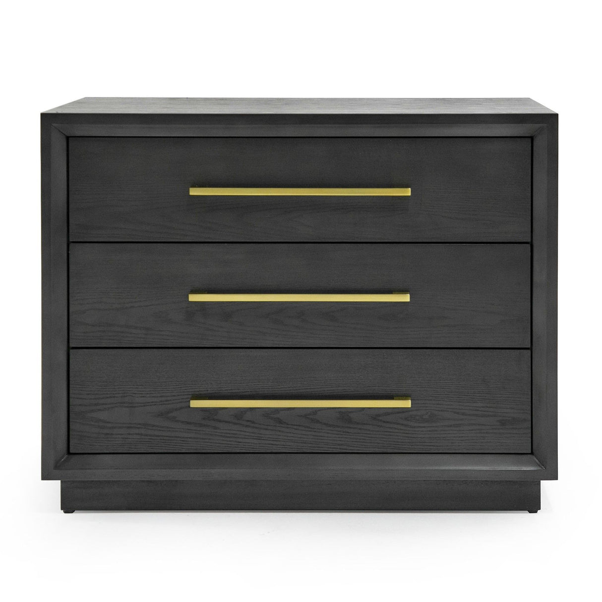 Modrest Manhattan - Contemporary Grey and Gold Nightstand