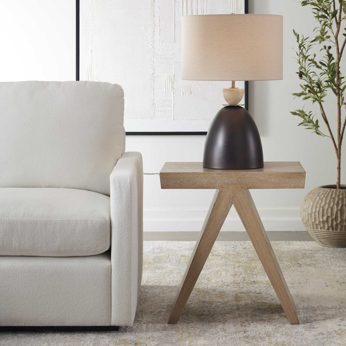 Pruitt Modern Accent Table Woodtone - Light Brown by Uttermost - View 2