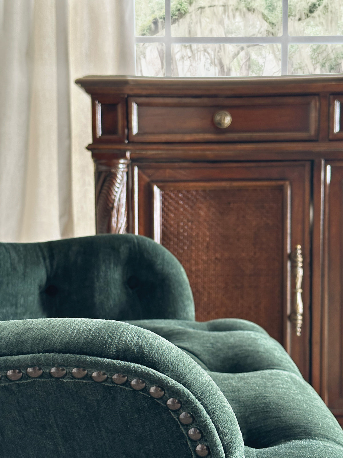 Charleston Host Chair (Set of 2) - Dark Green / Dark Brown by Hooker Furniture - View 2