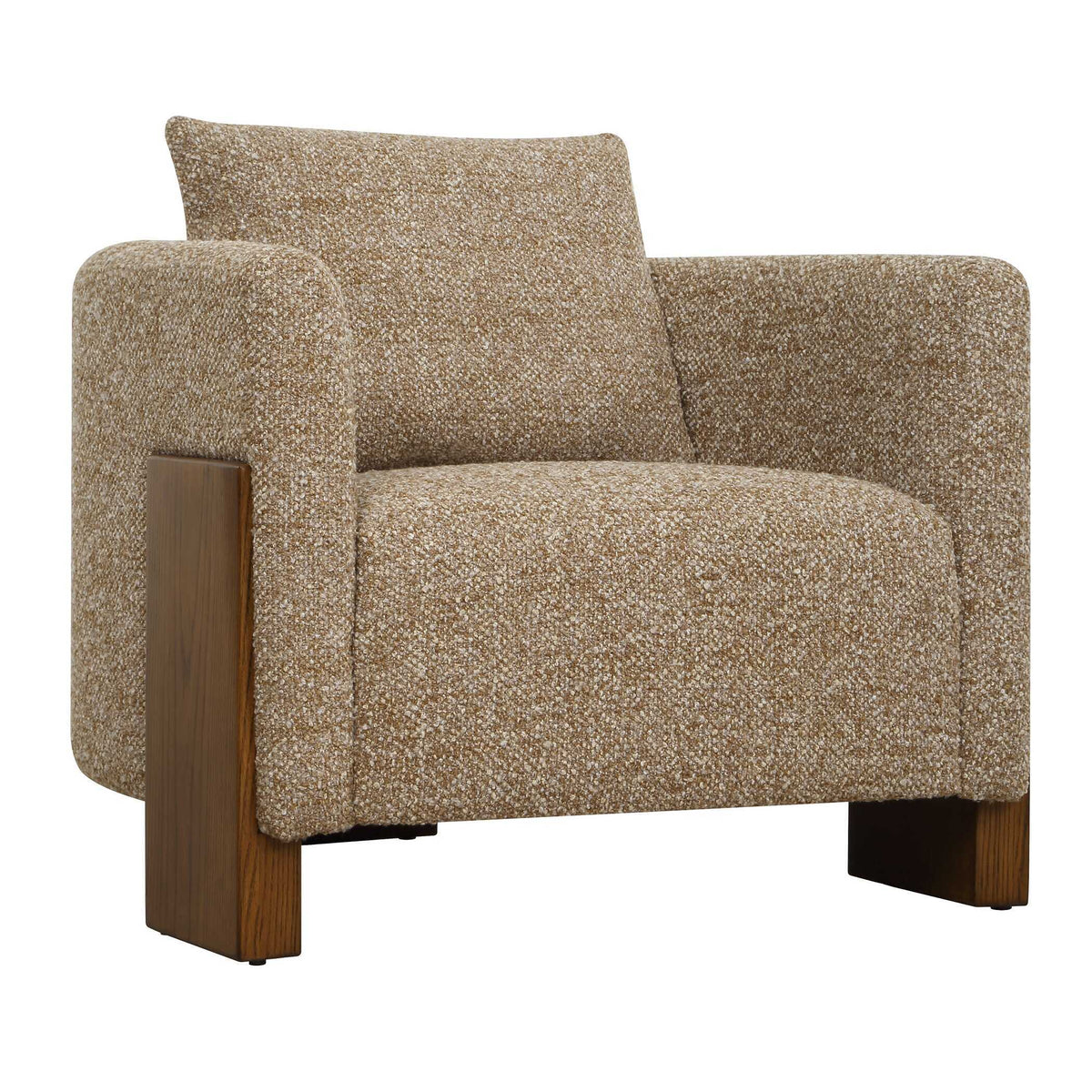 Halligan Upholstered Accent Chair - Light Brown by Uttermost - View 4