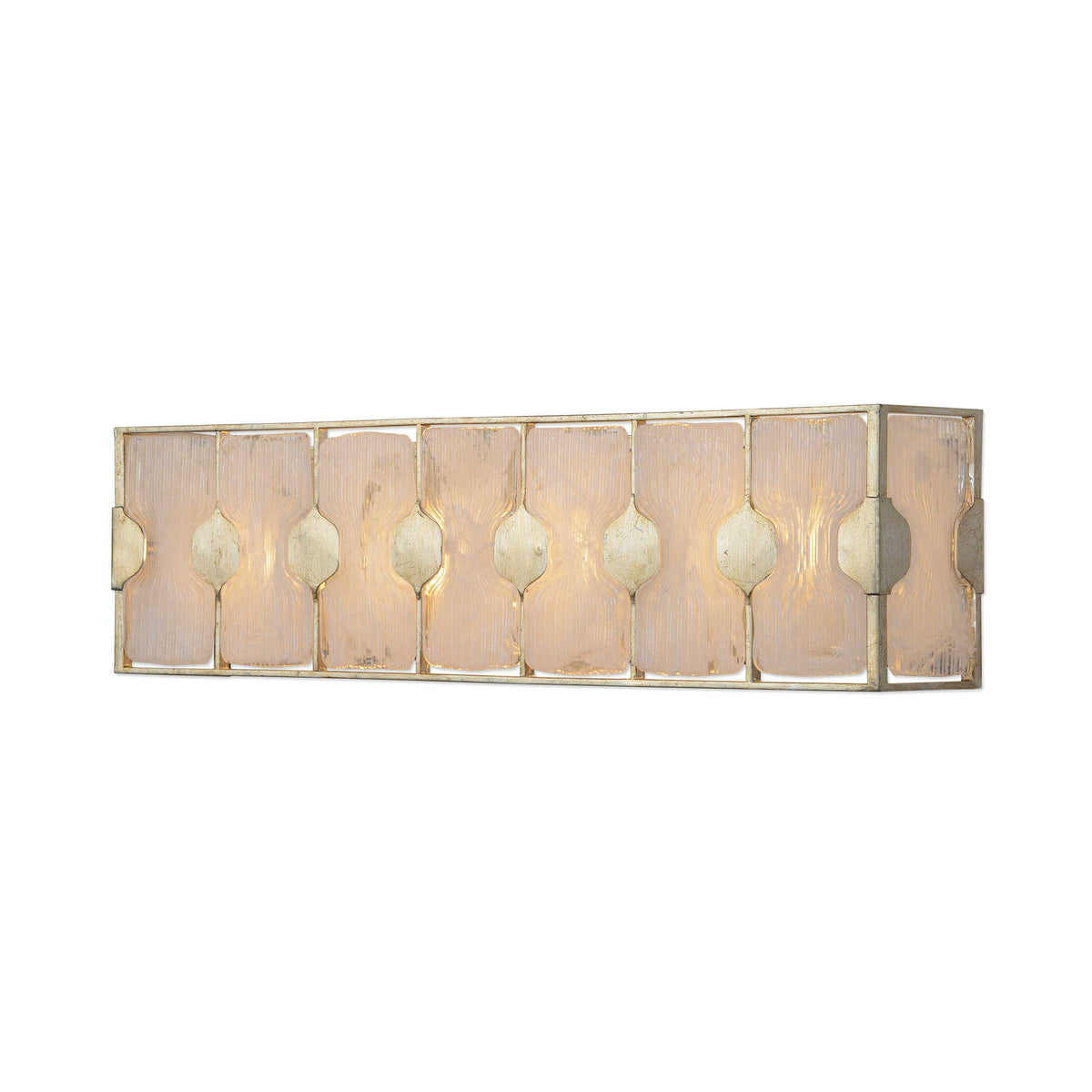 Rene 4 Light Swirl Glass Vanity - Silver / Gold by Uttermost - View 4