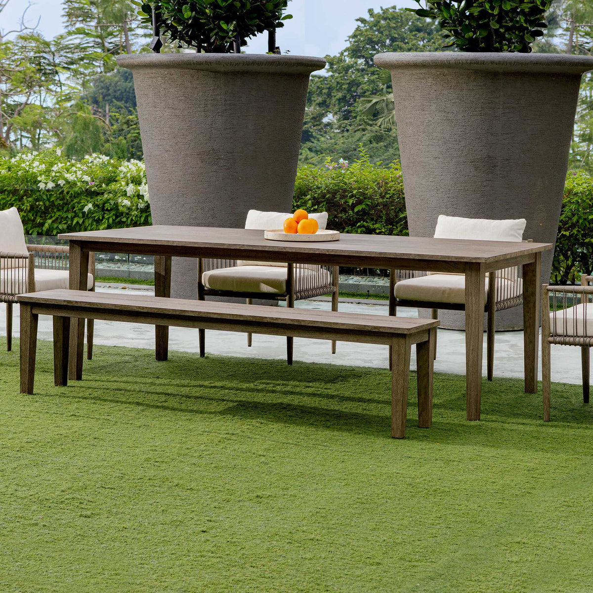 Forsyth Outdoor Dining Table - Dark Gray by Uttermost - View 7