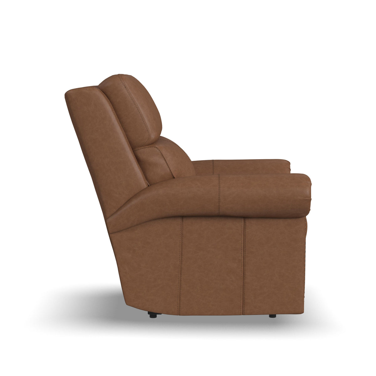Bernard Power Leather Recliner With Power Headrest & Lumbar, Nailhead Trim | Flexsteel
