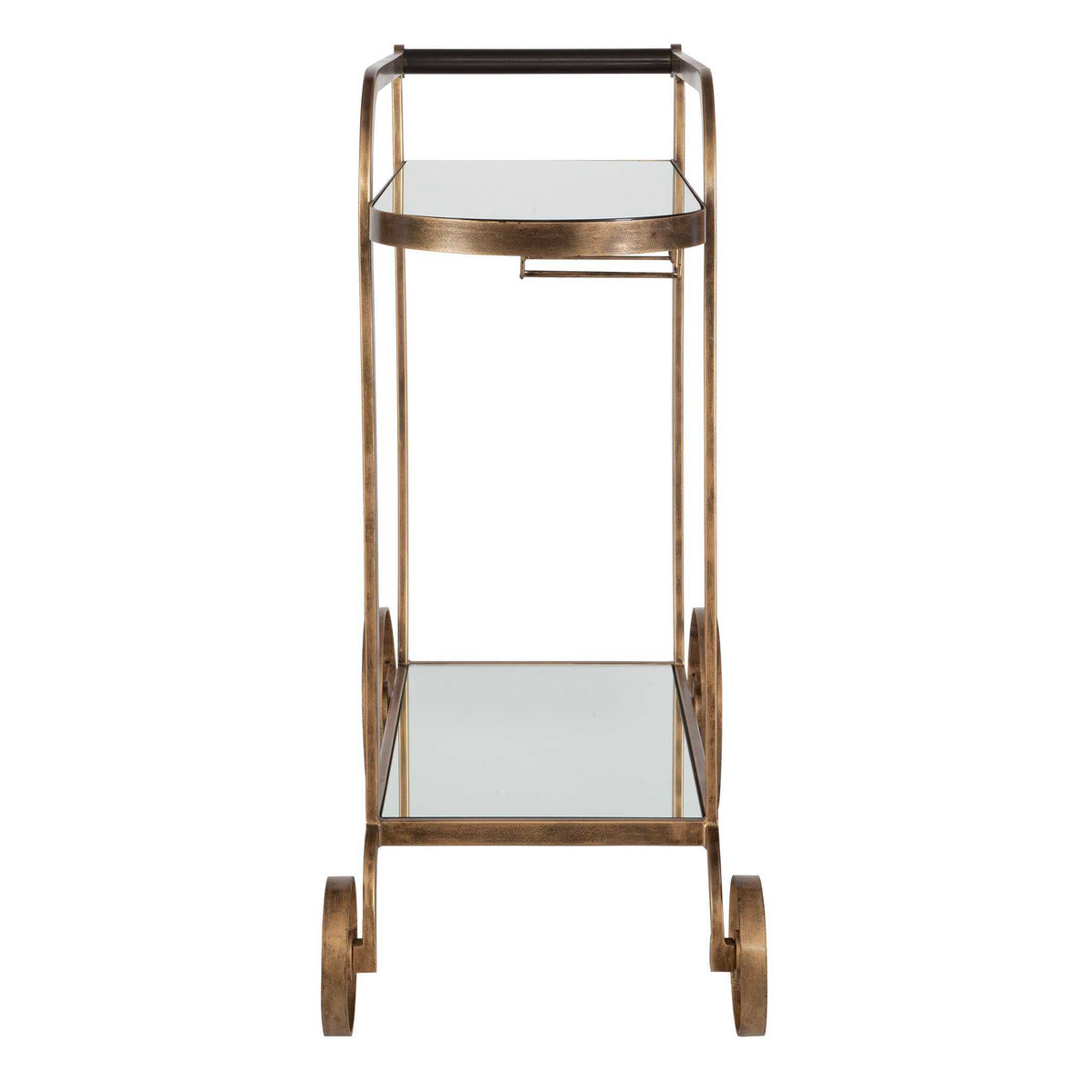 Carrinho Antique Bar Cart Brass - Bronze by Uttermost - View 5