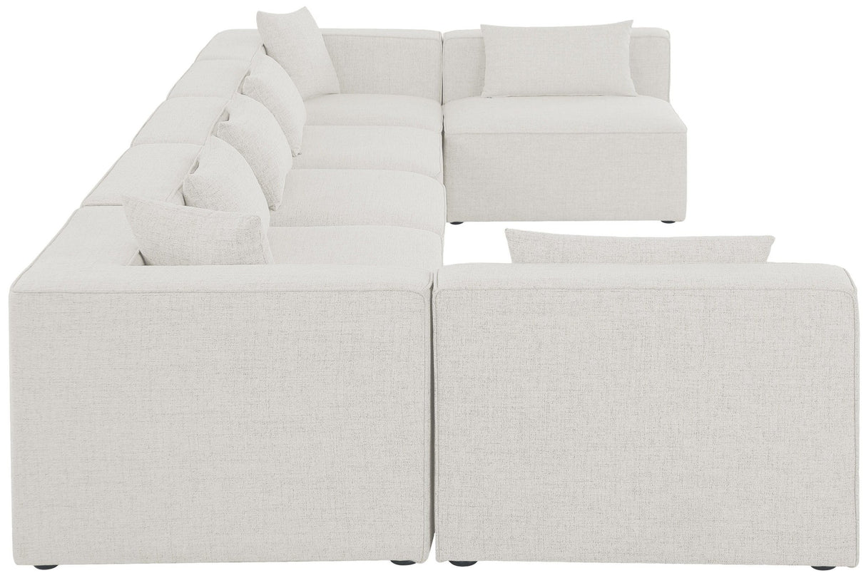 Cube - Modular Sectional 7 Piece - Cream | Home Elegance USA